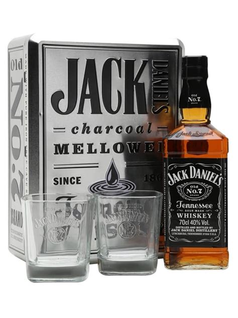 jack daniels metal box with 2 glasses|Jack Daniels Tin Box .